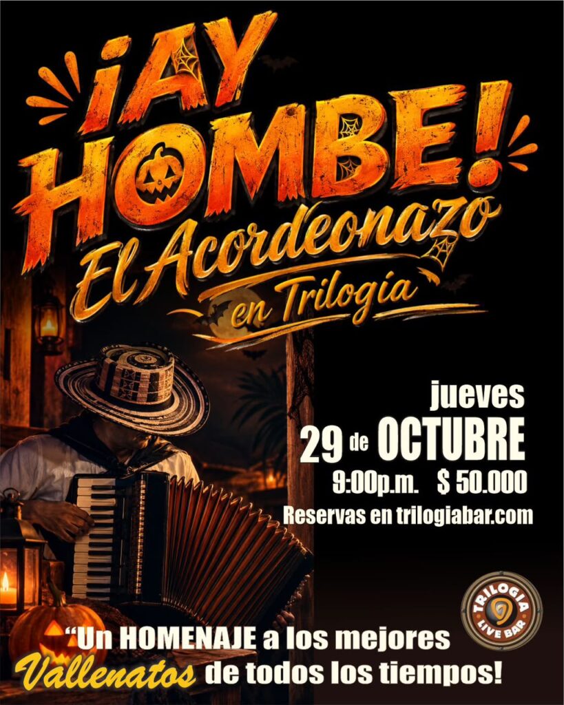 Afiche de El Acordeonazo en Trilogía Bar