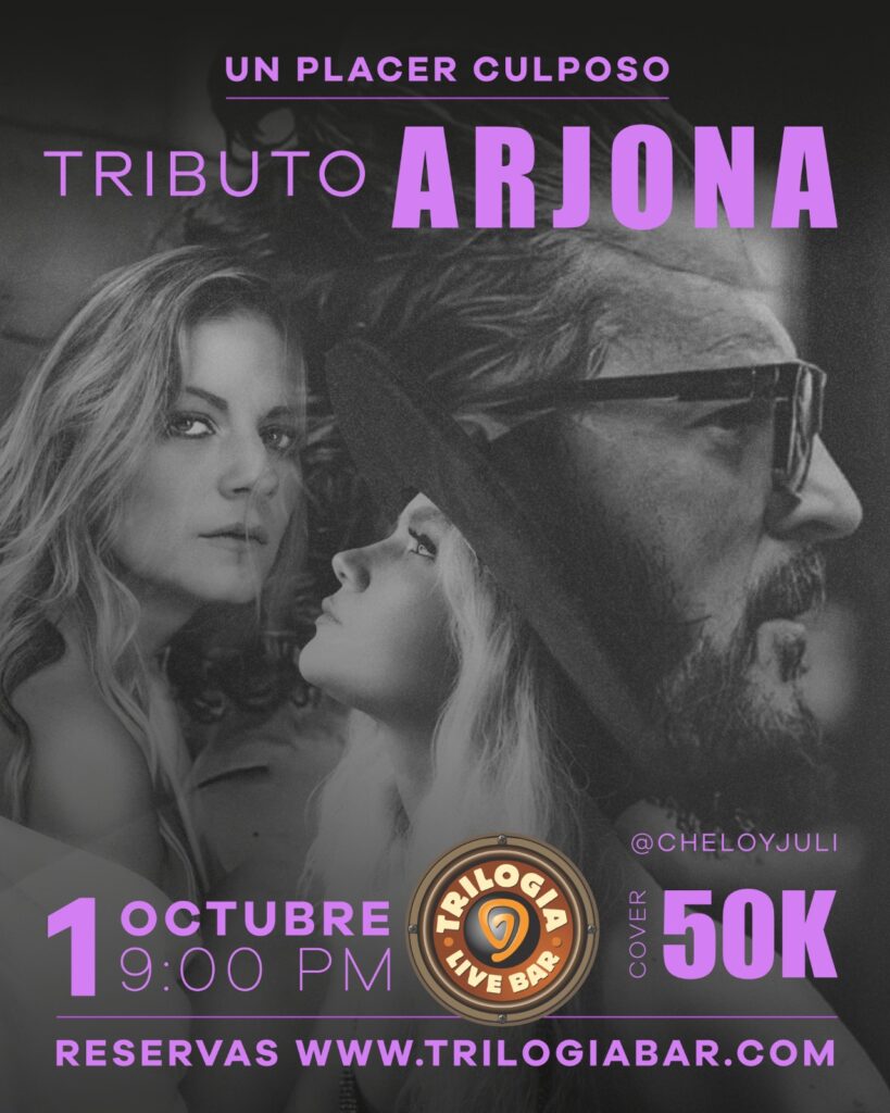 Afiche de Tributo a Arjona en Trilogía Bar